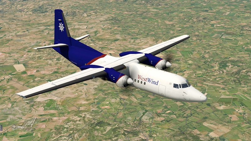 Fokker 50 Side View